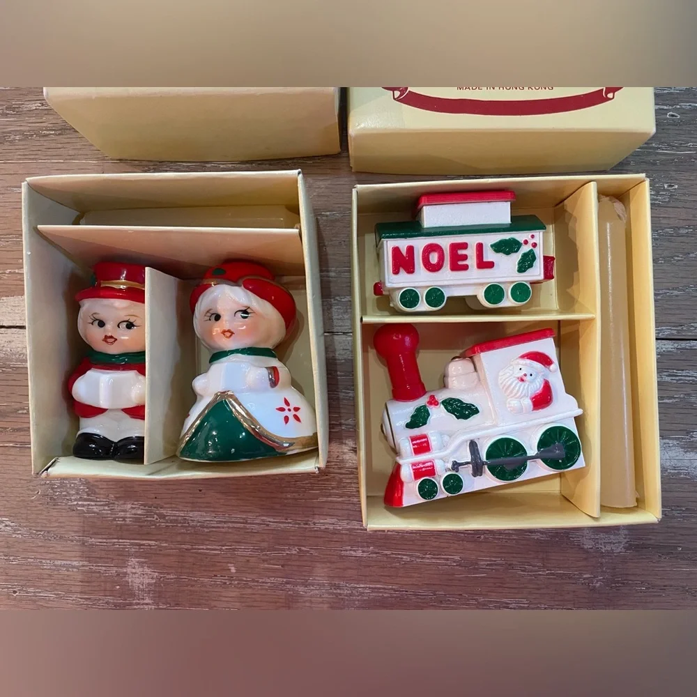 Vintage Holiday Memories Collector Ornaments Lot 2 NIB Carolers And Train - Picture 3 of 9